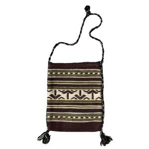 Vintage 70s Hippie Boho Wool Baja Bag
